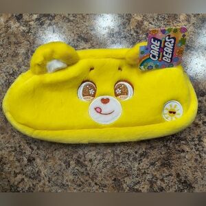 Care Bears Bright Yellow Soft Plush Bag Pencil Pouch